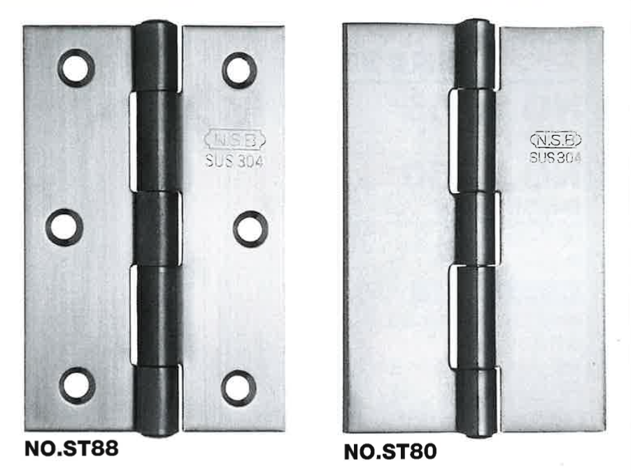 SUS 304 ステンレス鋼蝶番厚口 NO.ST88 NO.ST80